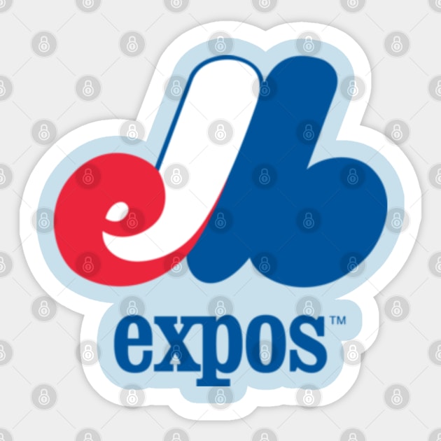 Les Expos de Montréal Stacked Logo Sticker by capognad